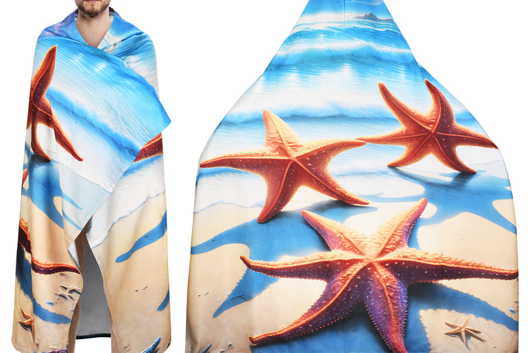 Tirrinia Quick Dry Lightweight Beach Poncho Towel With Hood for Adult product image 11