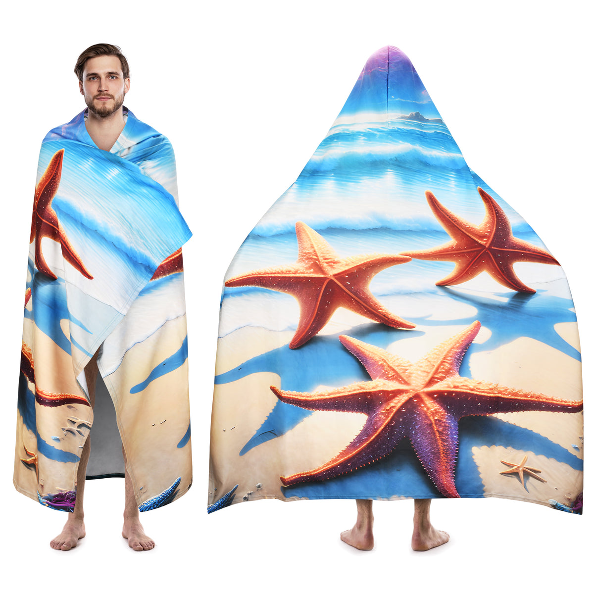 Tirrinia Quick Dry Lightweight Beach Poncho Towel With Hood for Adult product image 11