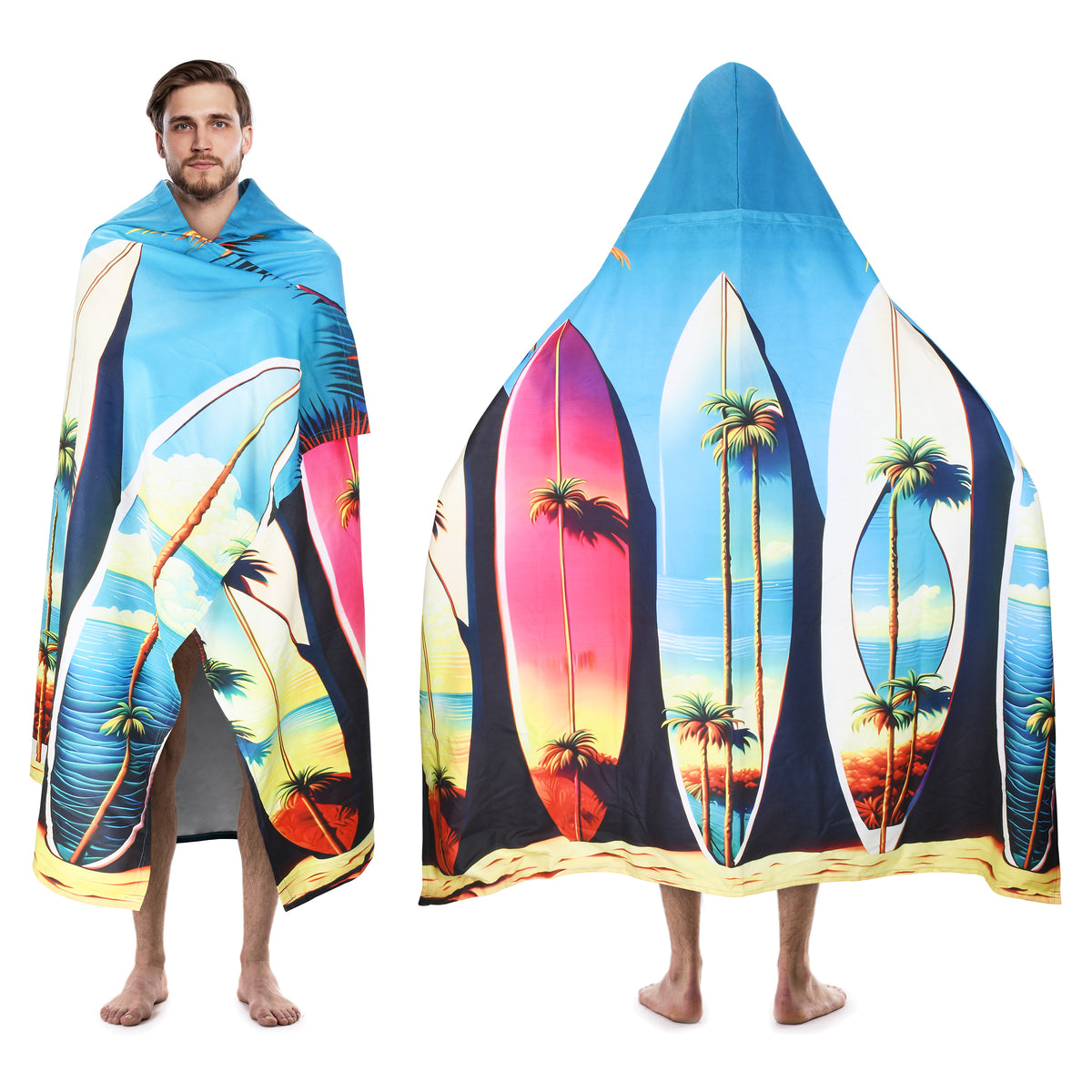 Tirrinia Quick Dry Lightweight Beach Poncho Towel With Hood for Adult product image 16