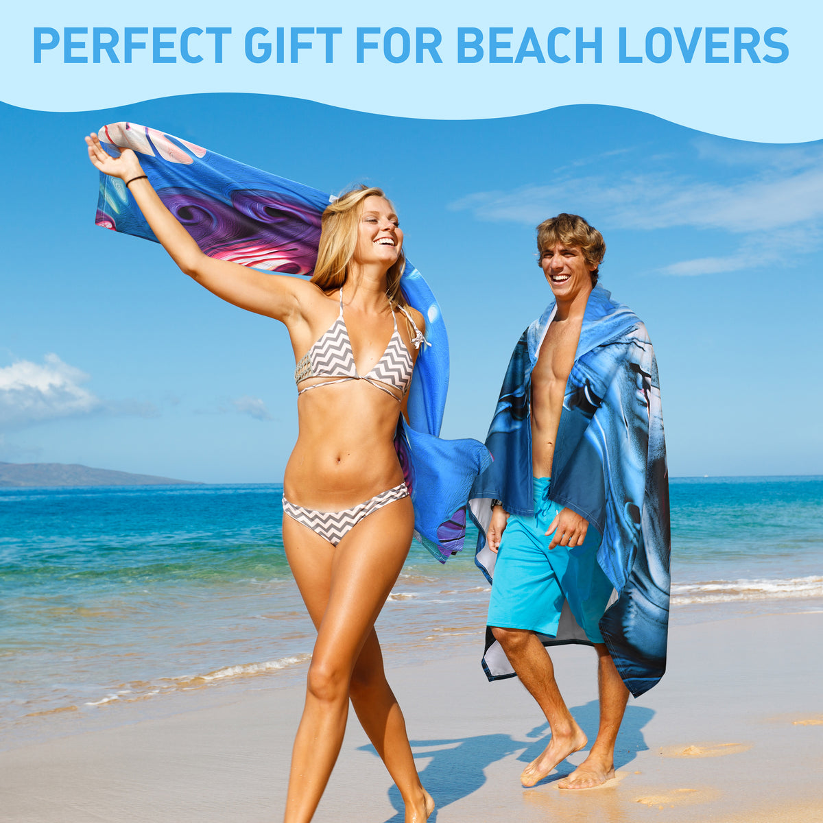 Tirrinia Quick Dry Lightweight Beach Poncho Towel With Hood for Adult product image 7