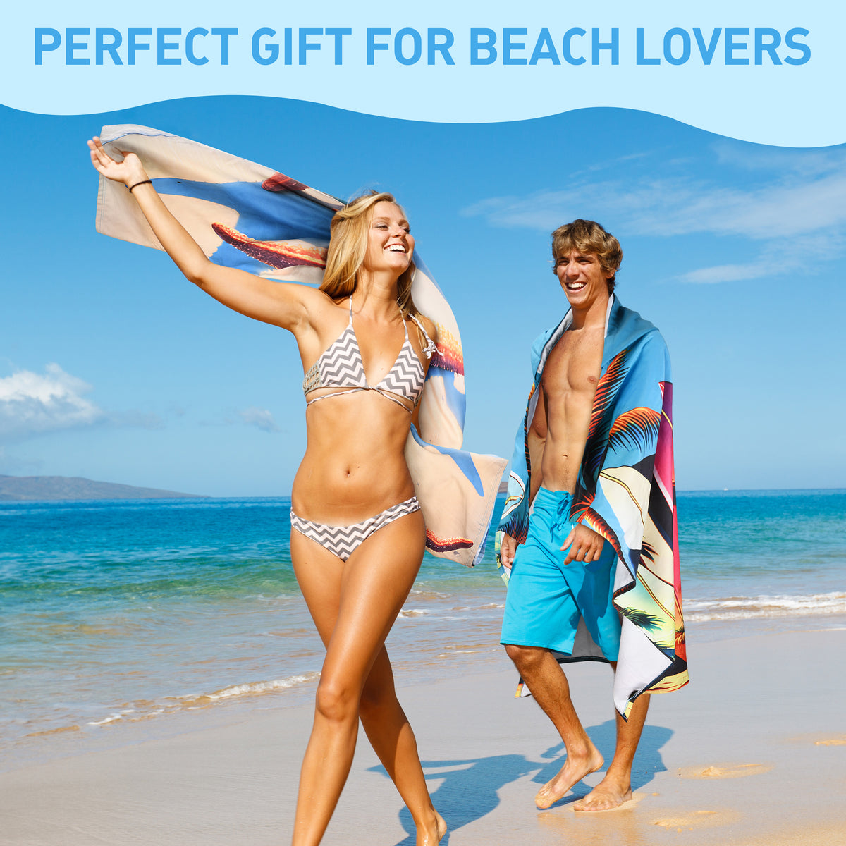 Tirrinia Quick Dry Lightweight Beach Poncho Towel With Hood for Adult product image 17