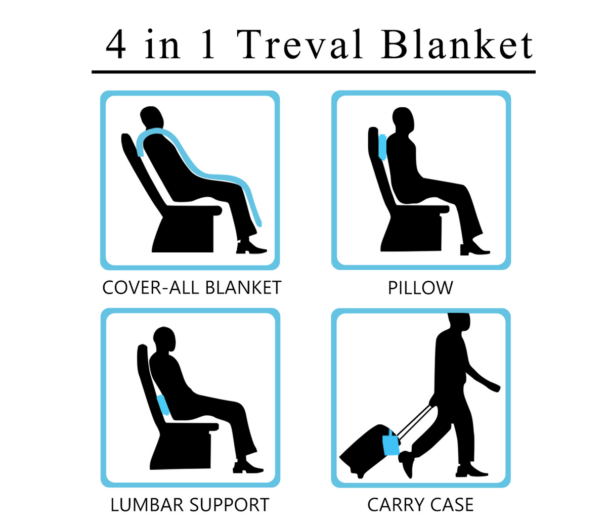 Fleece Travel Blanket Packable school style