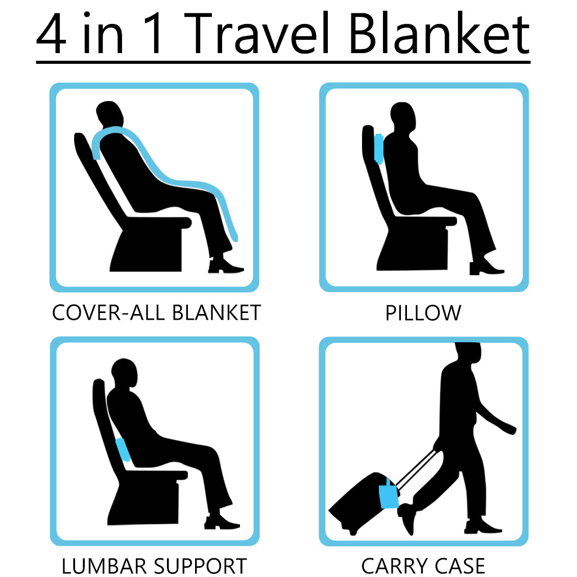Fleece Travel Blanket Packable school style