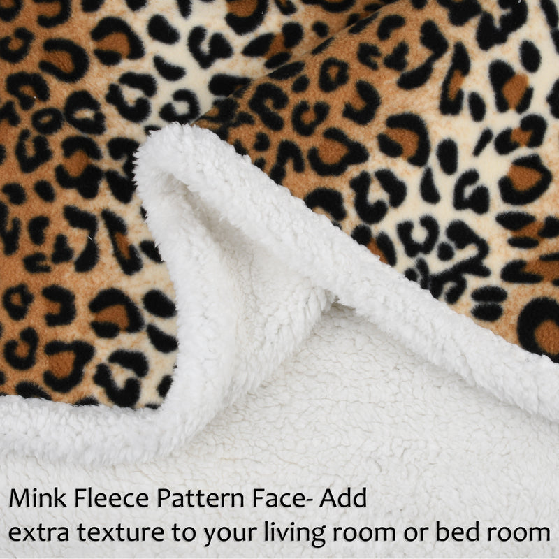 Animal Pattern Sherpa Throw Blanket product image 5