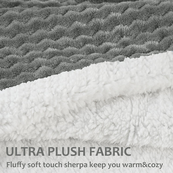 Chevron Sherpa Throw Blanket close-up detail