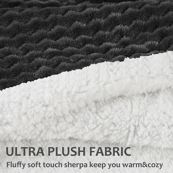 Chevron Sherpa Throw Blanket close-up detail