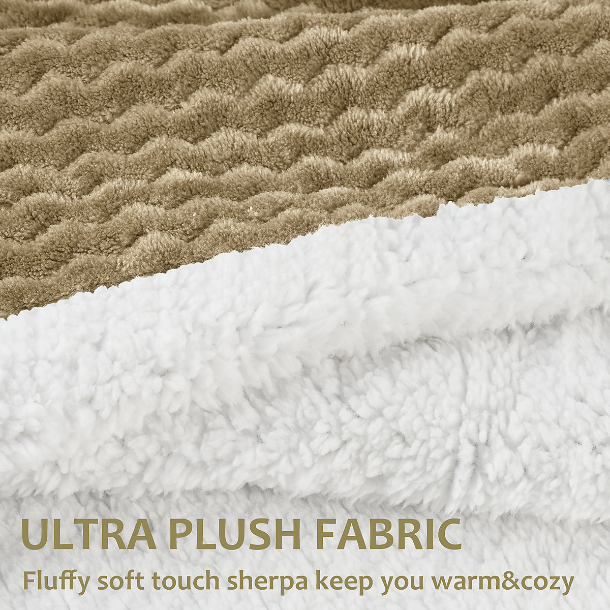 Chevron Sherpa Throw Blanket close-up detail