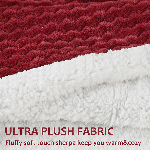 Chevron Sherpa Throw Blanket close-up detail