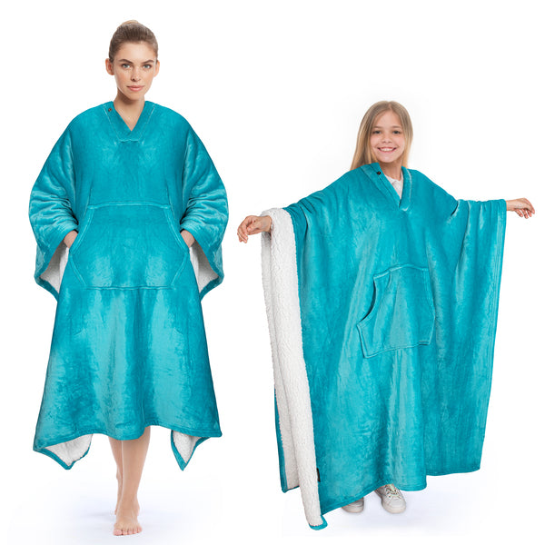 Sherpa Wearable Blanket Poncho