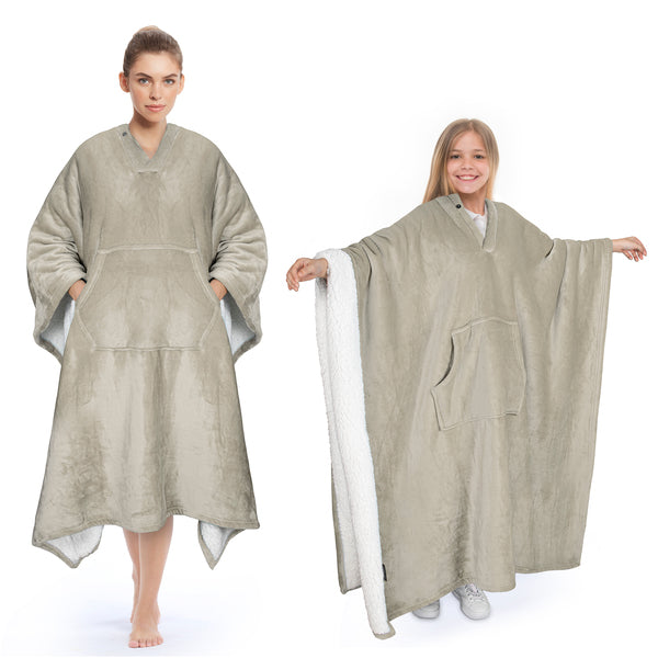 Sherpa Wearable Blanket Poncho