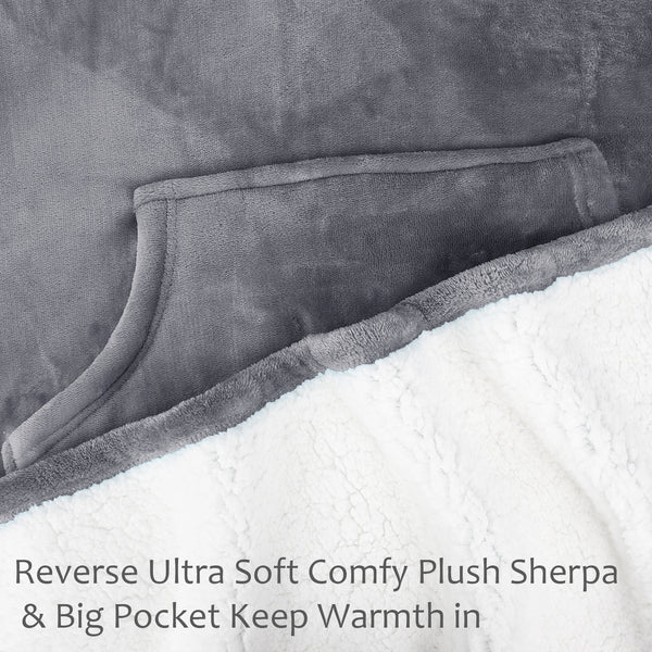 Sherpa Wearable Blanket Poncho