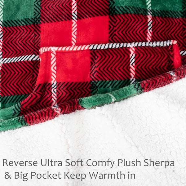 Sherpa Wearable Blanket Poncho Pattern