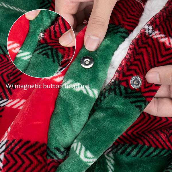 Sherpa Wearable Blanket Poncho Pattern