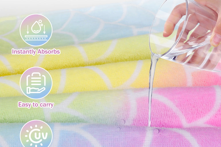 Tirrinia Kids Hooded Beach Towel Poncho – Soft Cotton Quick-Dry Bath & Swim Cover Up