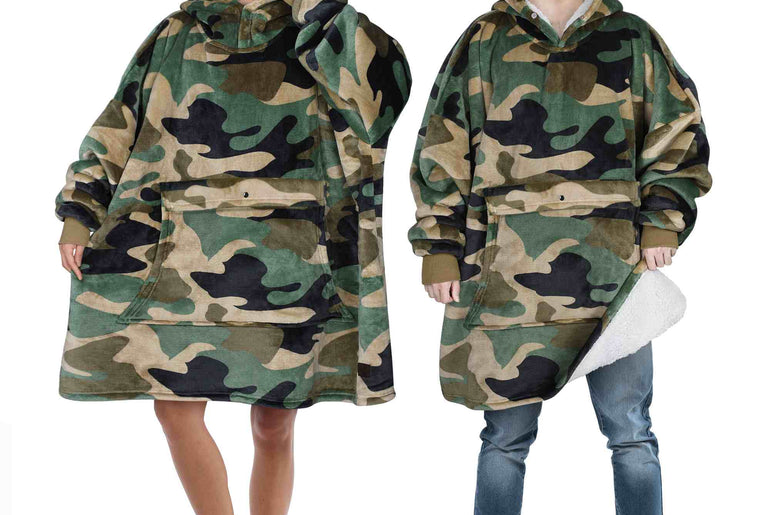 Camo Oversized Hoodie Blanket - Womenswear & Underwear -> Women's Tops -> Hoodies & Sweaters product photo