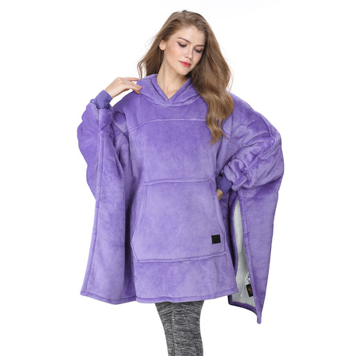 Sherpa Batwing Sleeve Blanket Sweatshirt back view