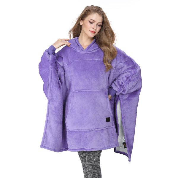 Sherpa Batwing Sleeve Blanket Sweatshirt back view