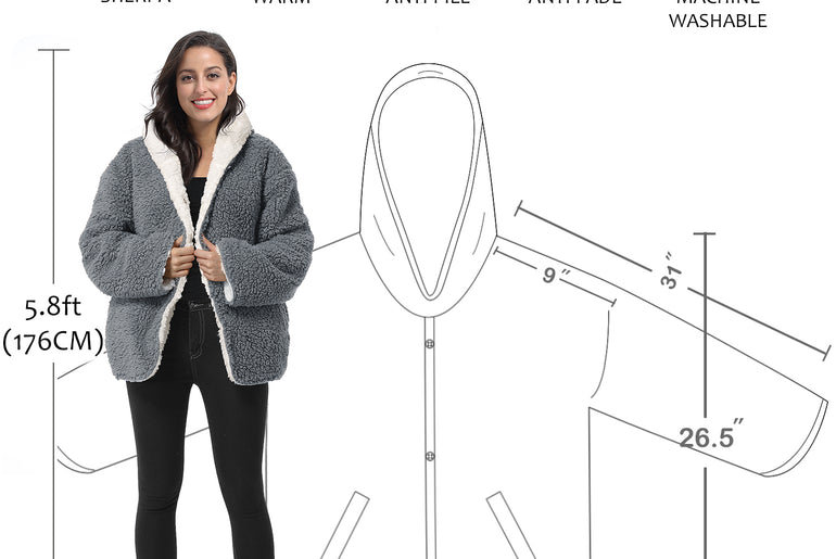 Reversible Sherpa Hooded Jacket