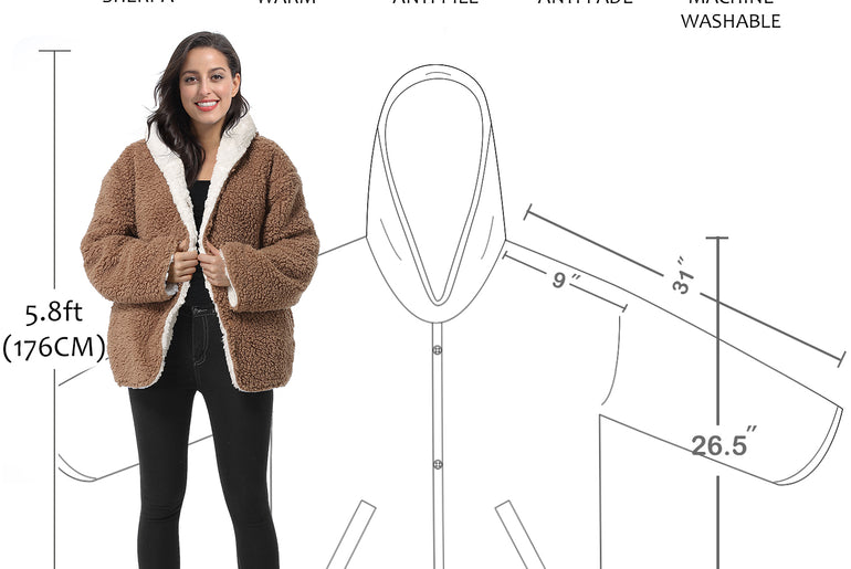 Reversible Sherpa Hooded Jacket