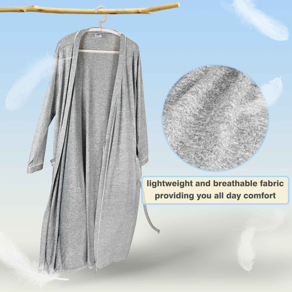 Tirrinia White Lightweight Women's Robes
