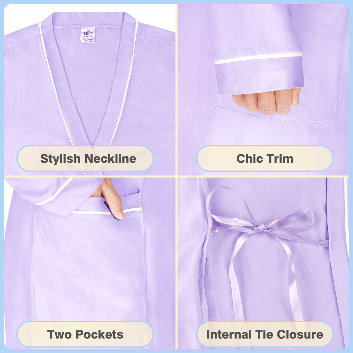 Tirrinia White Lightweight Women's Robes