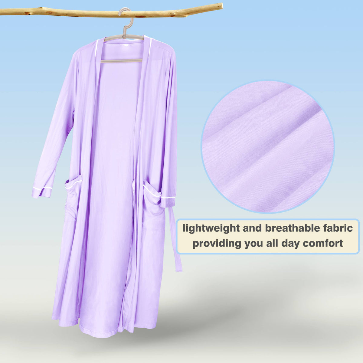Tirrinia White Lightweight Women's Robes