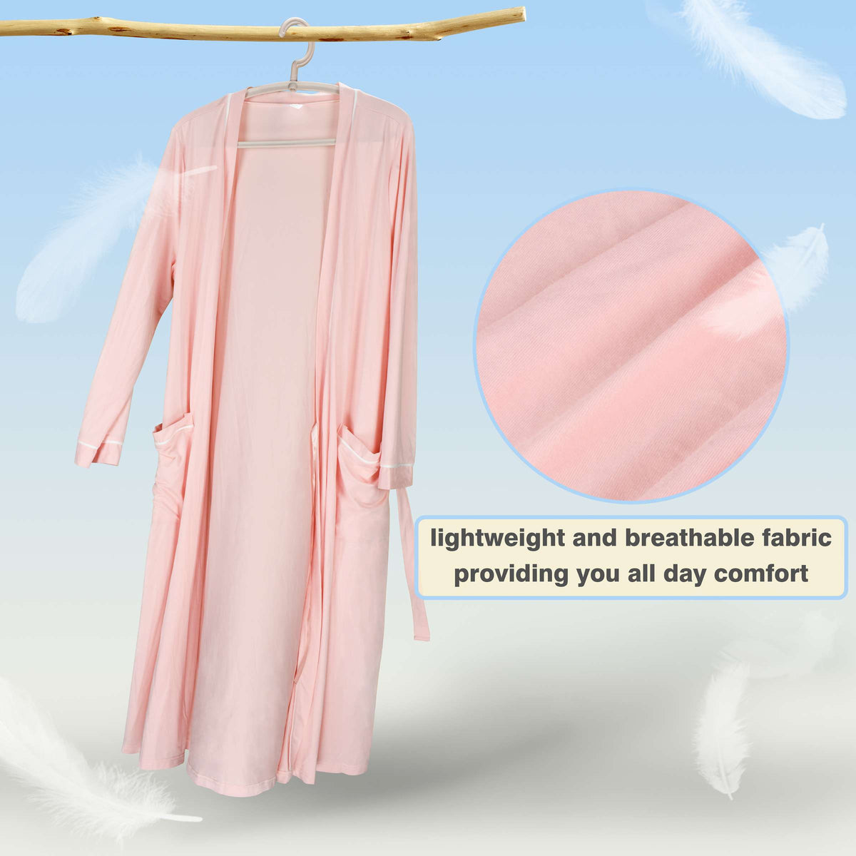 Tirrinia White Lightweight Women's Robes