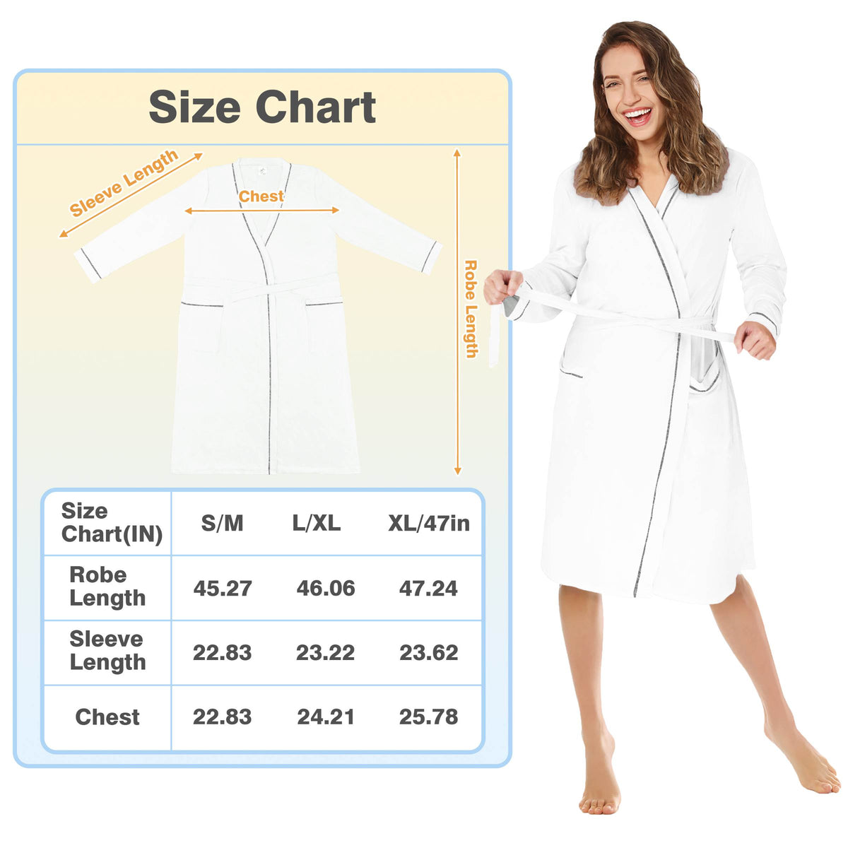 Tirrinia White Lightweight Women's Robes
