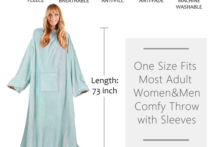 Light Color Fleece Wearable Blanket