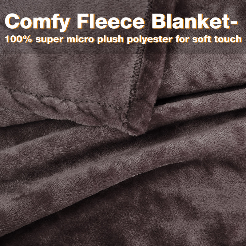 Dark Color Fleece Wearable Blanket Thin style