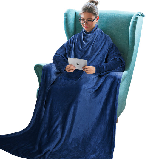 Dark Color Fleece Wearable Blanket - Home and Garden product photo