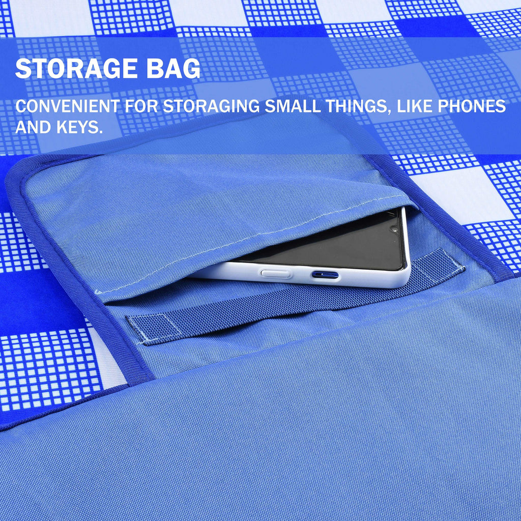 Summer Warp Knit Fabric Waterproof Beach Blanket, 60”x 80”