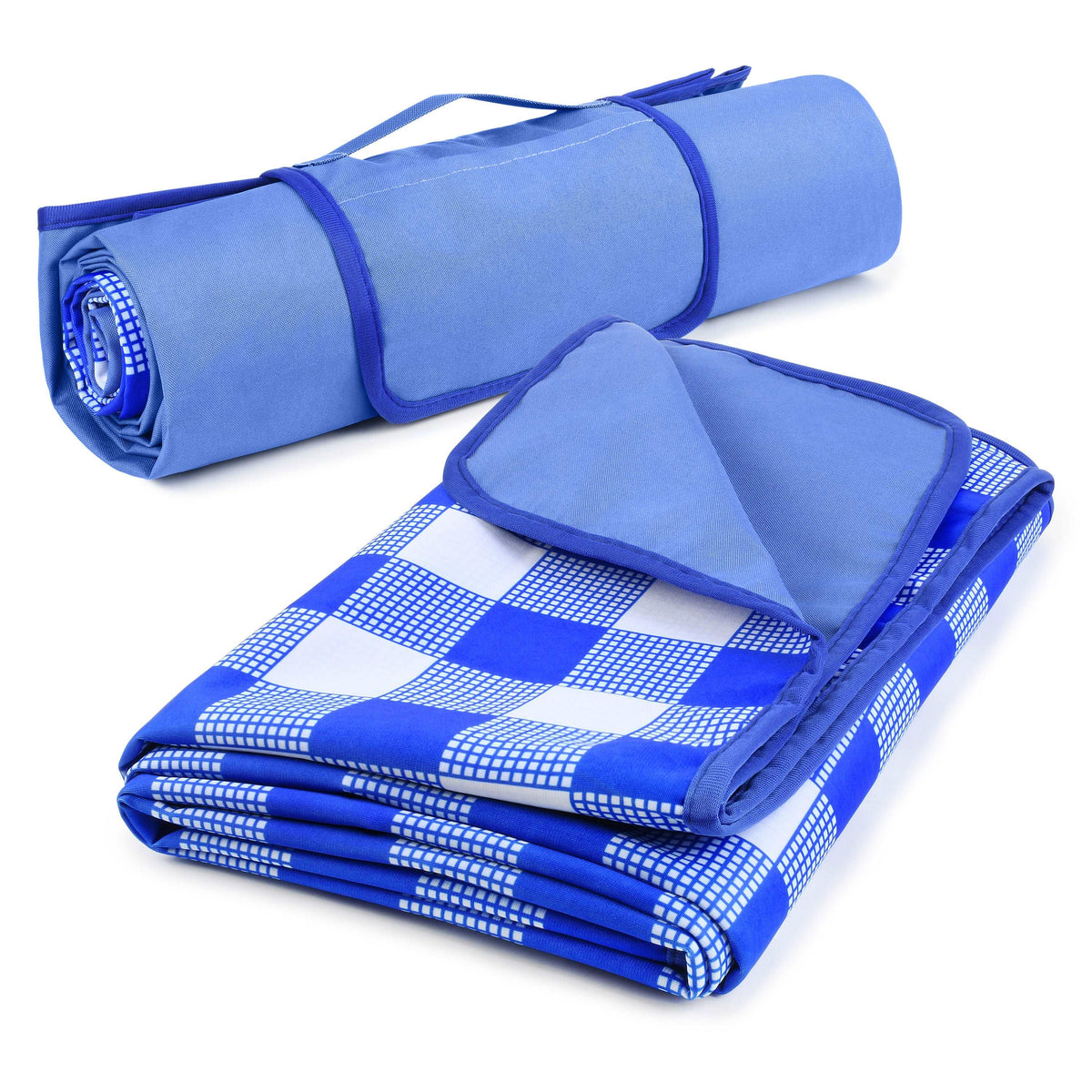 Summer Warp Knit Fabric Waterproof Beach Blanket, 60”x 80”