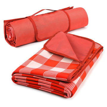 Summer Warp Knit Fabric Waterproof Beach Blanket, 60”x 80”