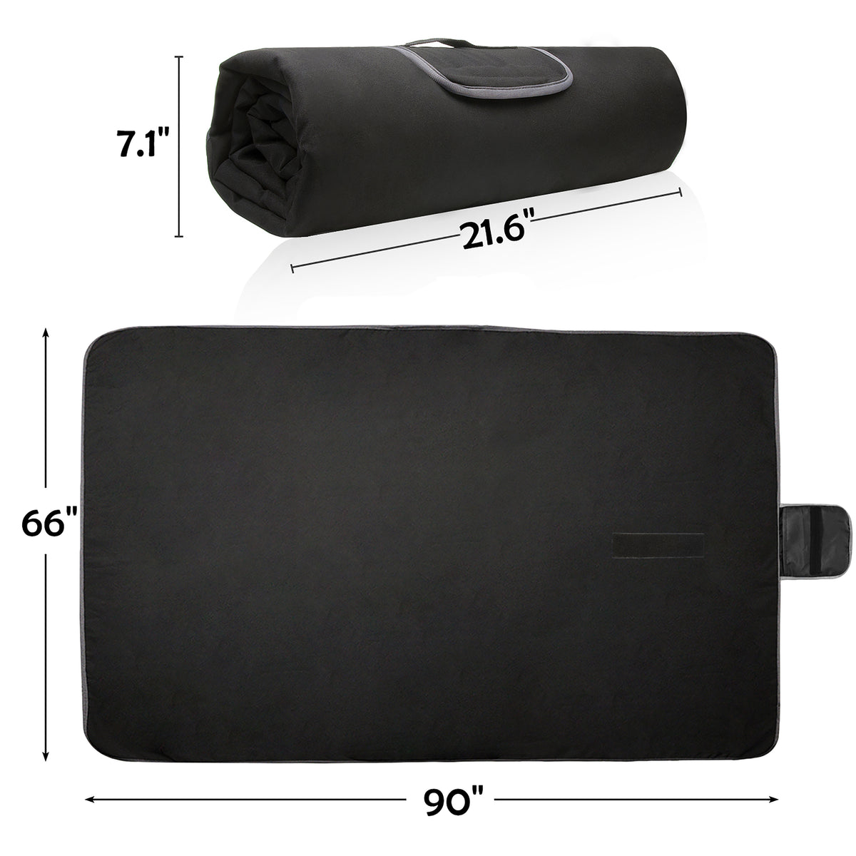 Outdoors Waterproof Throw Blanket for Trip, 66”x 90”