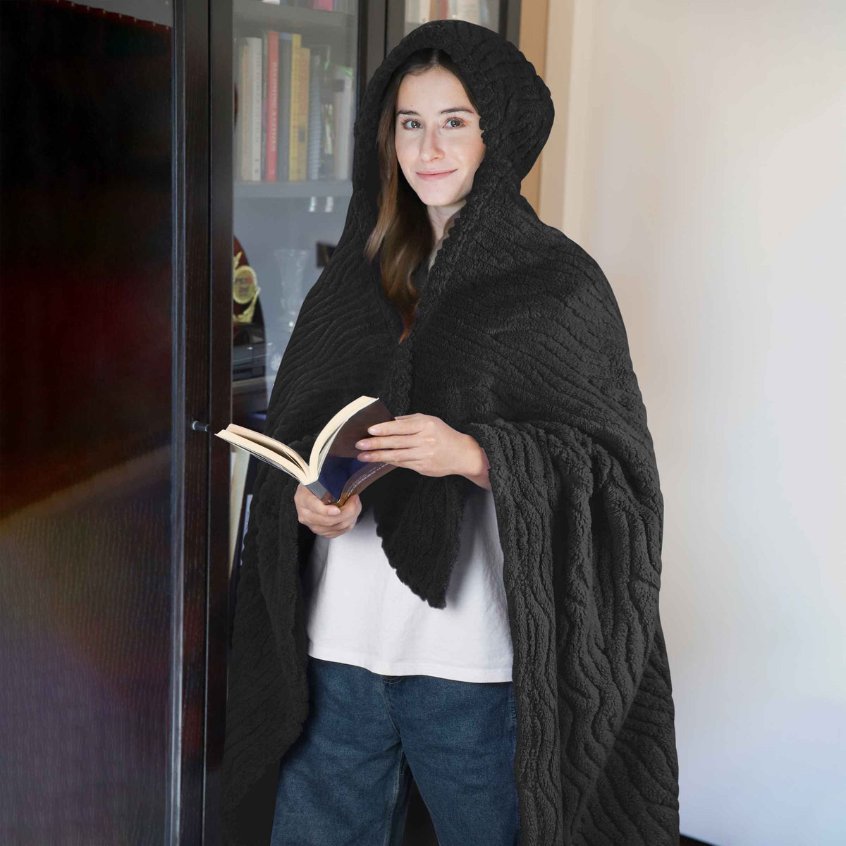 Tirrinia Wrap Shawl Poncho Cape with Hood for Women