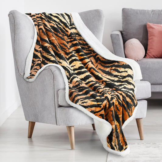 Animal Pattern Sherpa Throw Blanket - Home and Garden product photo