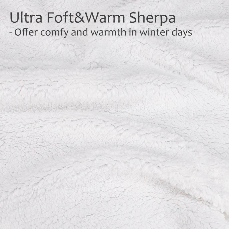 SnowMan Sherpa Throw Blanket