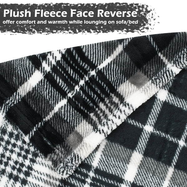 Buffalo Plaid Throw Blanket for Summer close-up detail