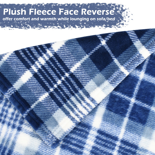 Buffalo Plaid Throw Blanket for Summer close-up detail