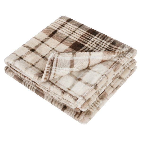 Buffalo Plaid Throw Blanket for Summer close-up detail