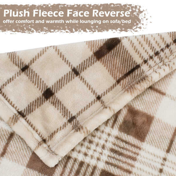 Buffalo Plaid Throw Blanket for Summer close-up detail