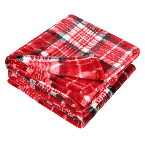 Buffalo Plaid Throw Blanket for Summer close-up detail