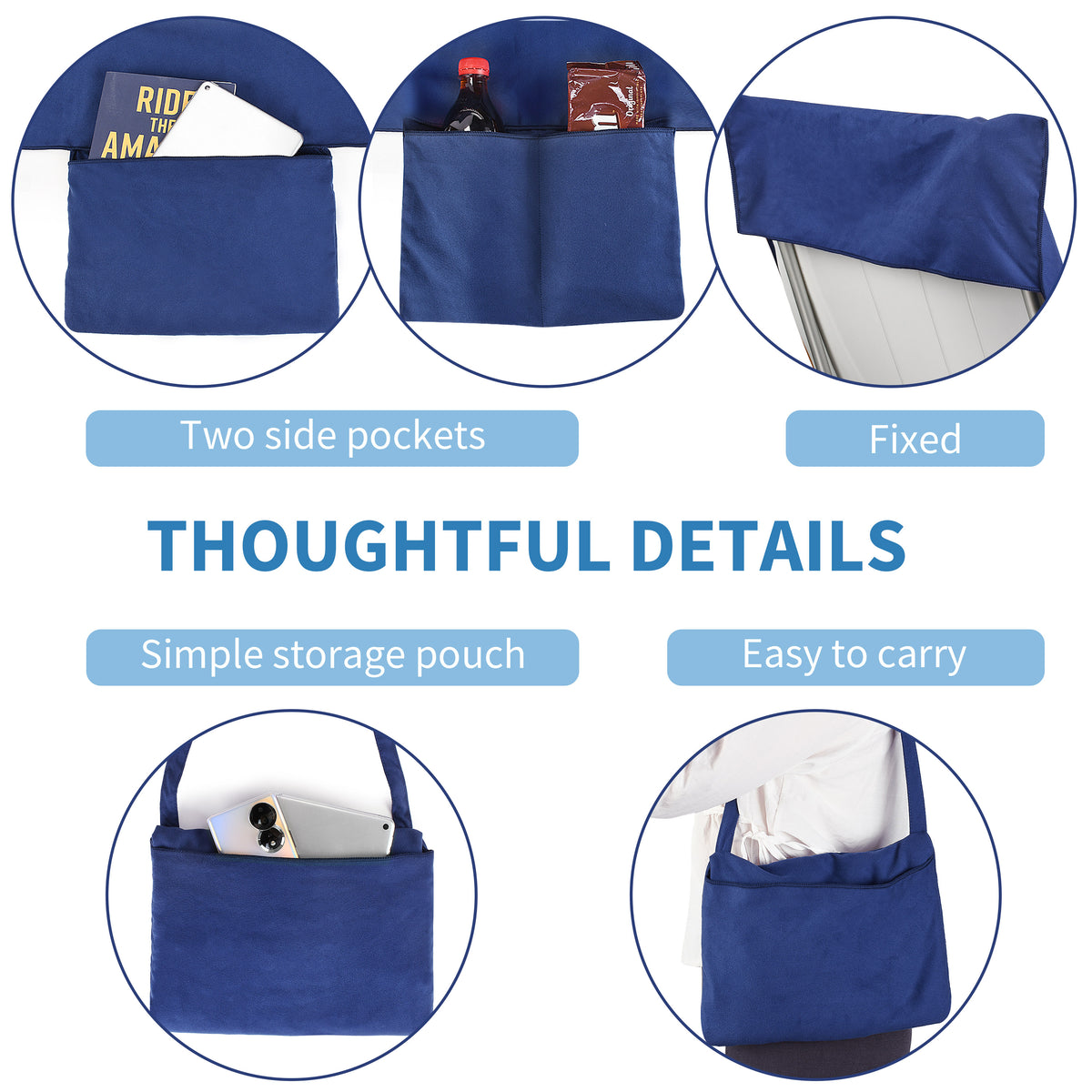 Tirrinia Portable Beach Lounge Chair Cover for Summer 31 x 73 side view