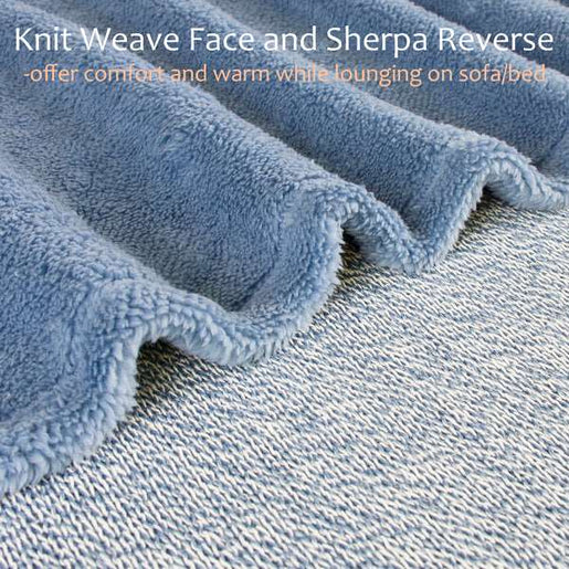 Lightweight Soft Knitted Summer Sherpa Blanket