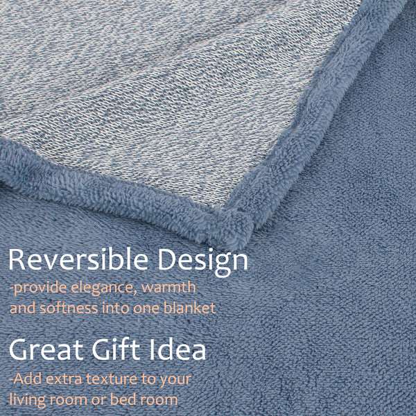 Lightweight Soft Knitted Summer Sherpa Blanket