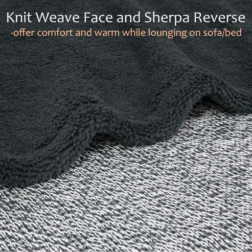 Lightweight Soft Knitted Summer Sherpa Blanket