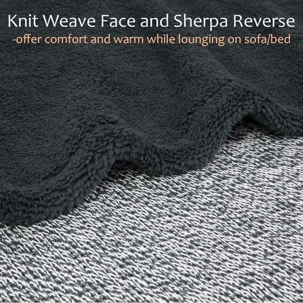 Lightweight Soft Knitted Summer Sherpa Blanket