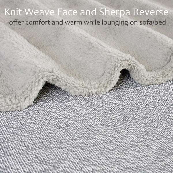 Lightweight Soft Knitted Summer Sherpa Blanket