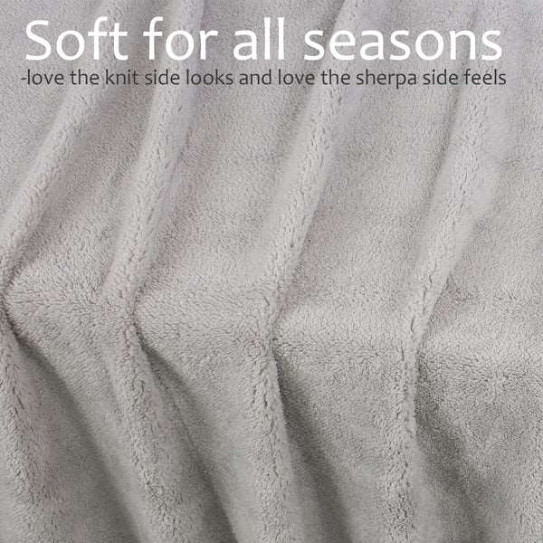 Lightweight Soft Knitted Summer Sherpa Blanket